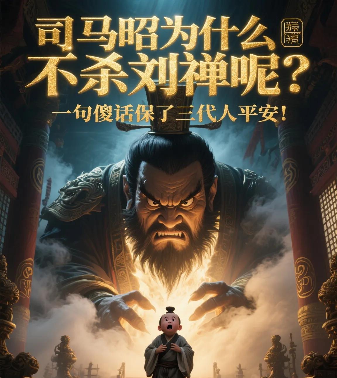 司马昭为什么不杀刘禅呢？一句傻话保了三代人平安！洛阳城的司马昭府里摆着大宴，蜀