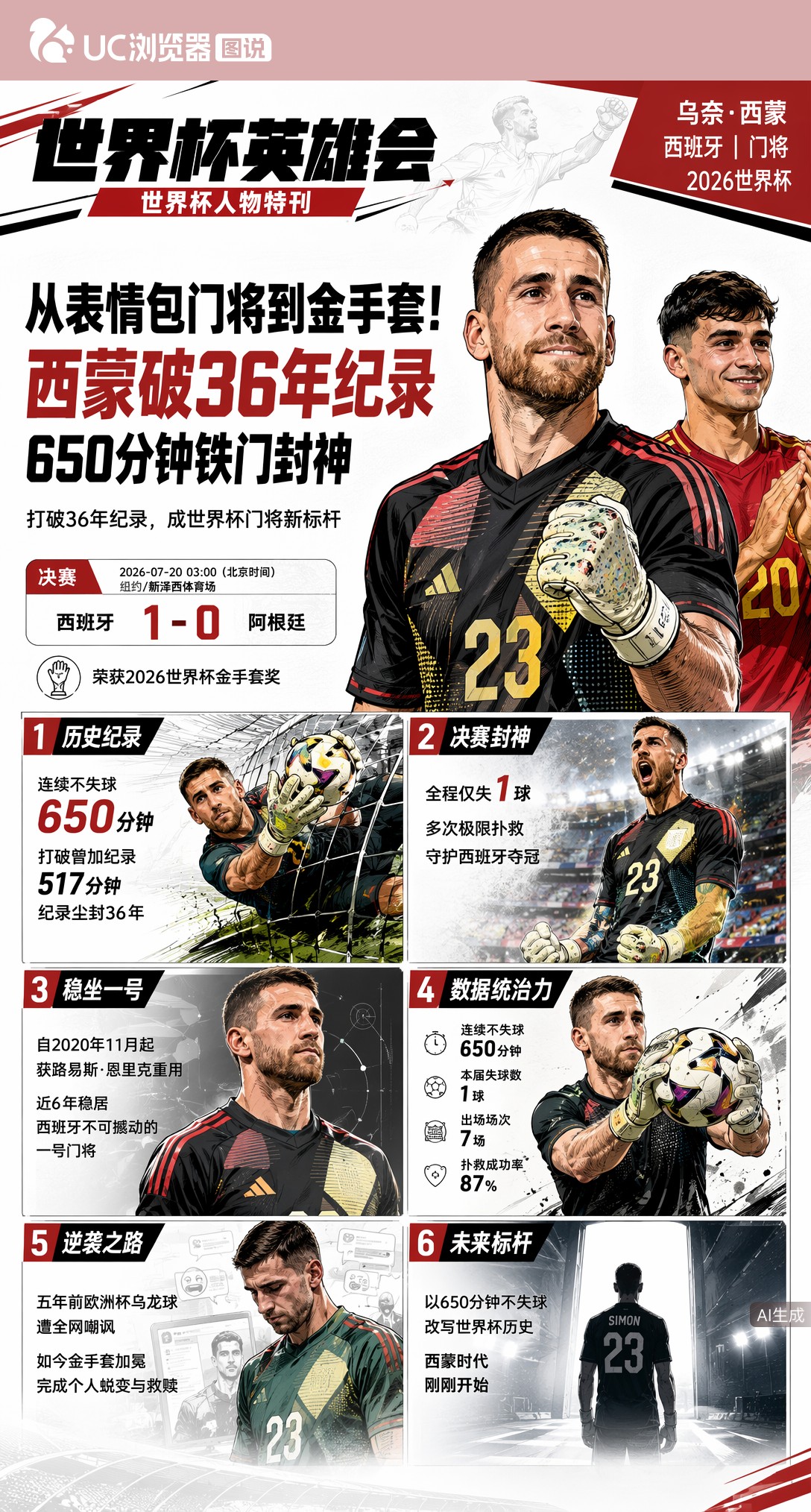 从表情包门将到金手套！西蒙破36年纪录，650分钟铁门封神