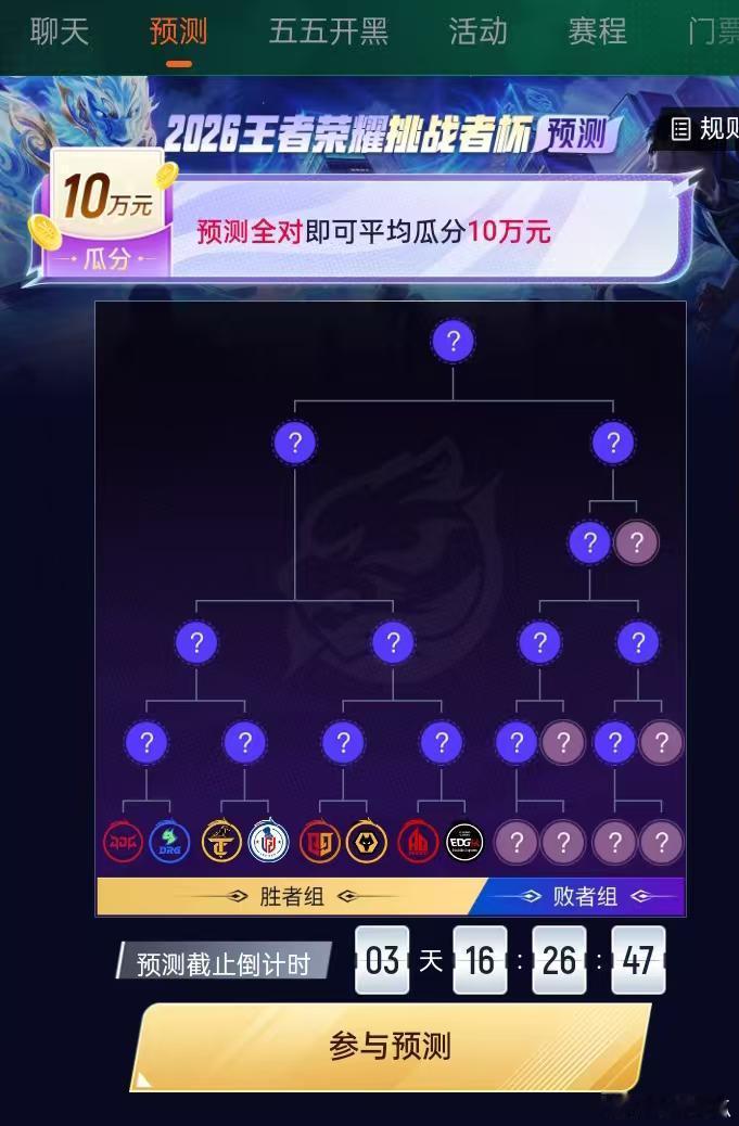 斗鱼的预测又来了，瓜分十万