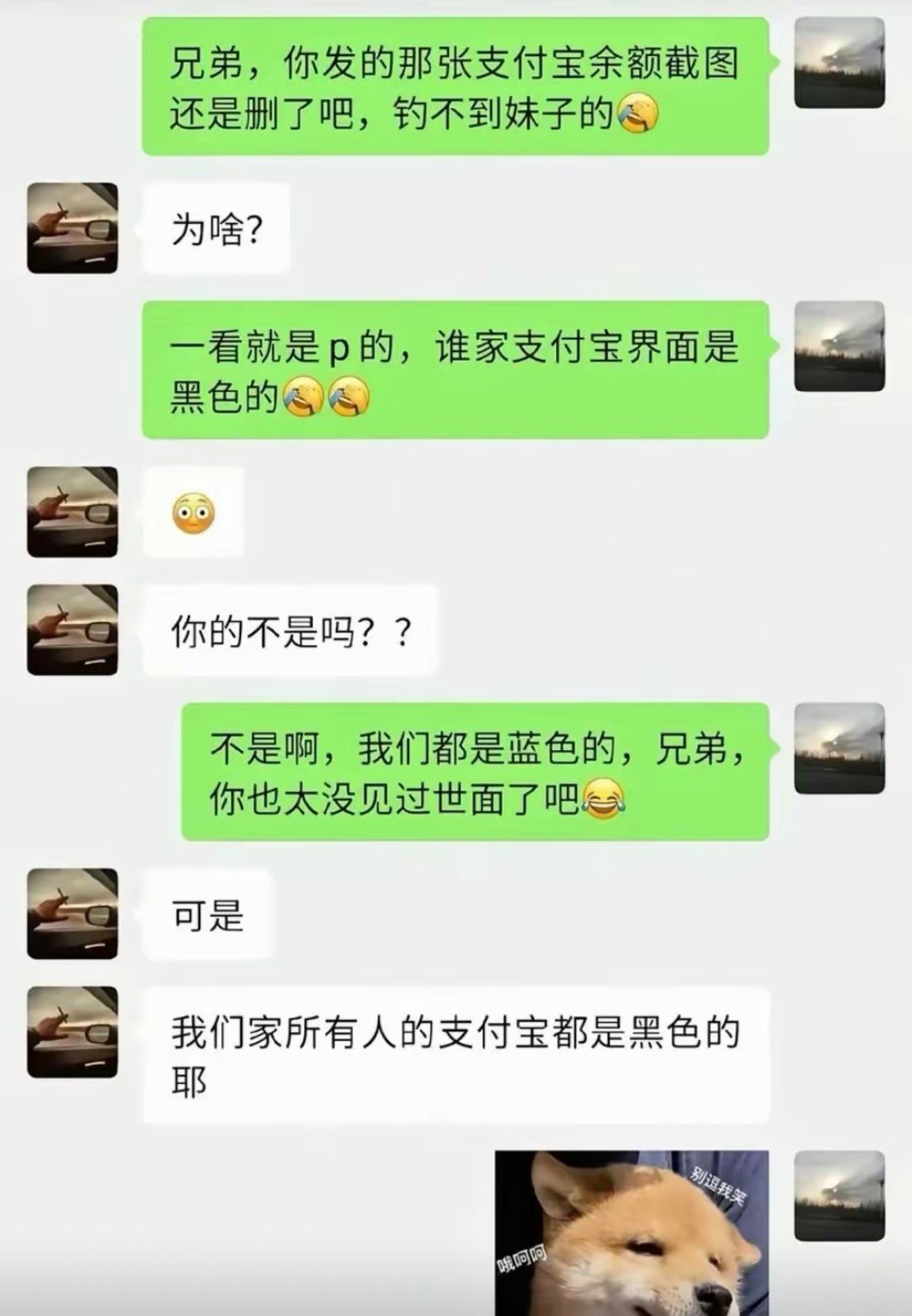 支付宝不都是黑色的吗？