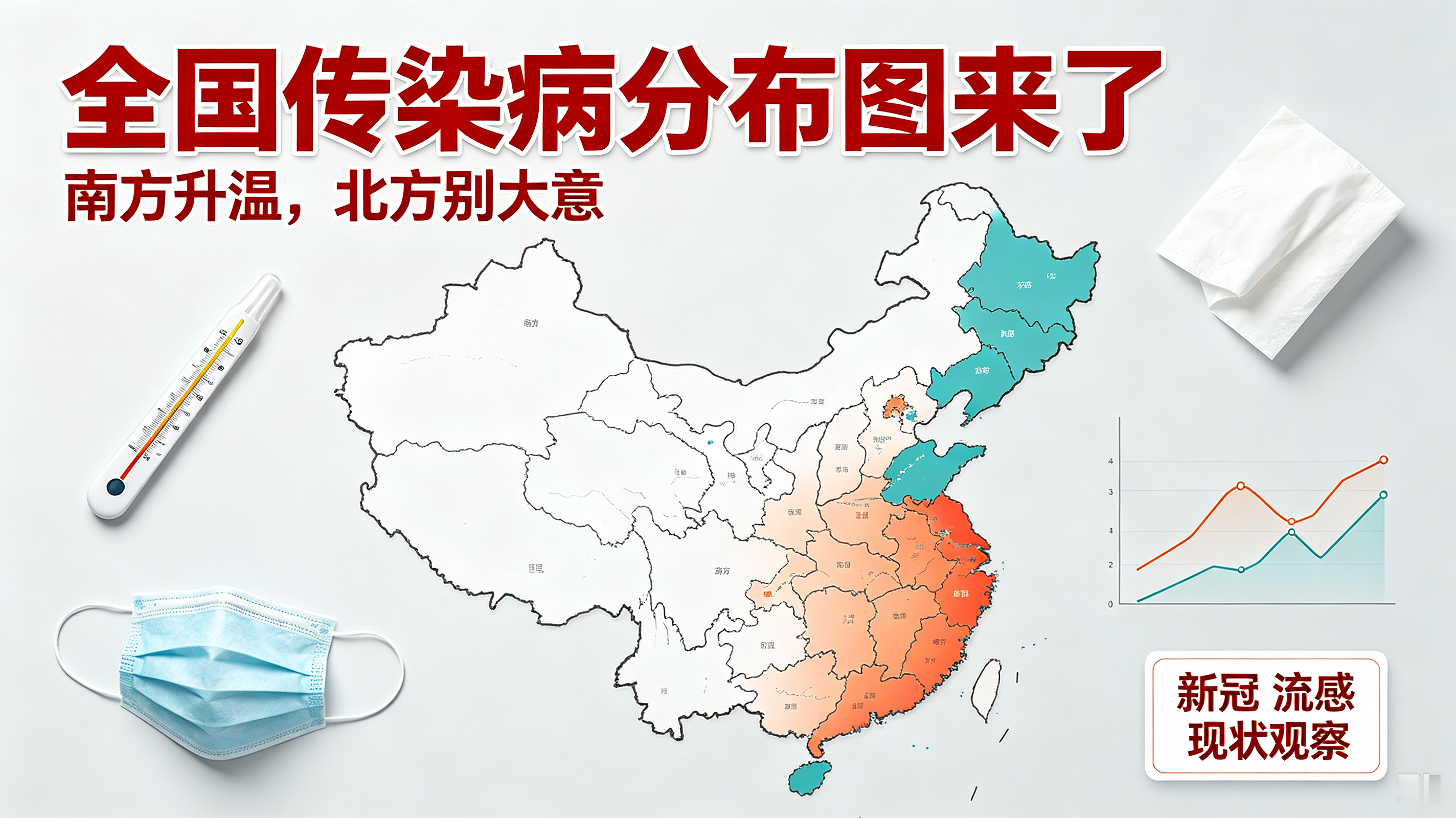 本以为秋冬传染病高峰还没到，全国新冠、流感就迎来反常波动。疾控最新数据曝光：南北各省疫情彻底两极分化