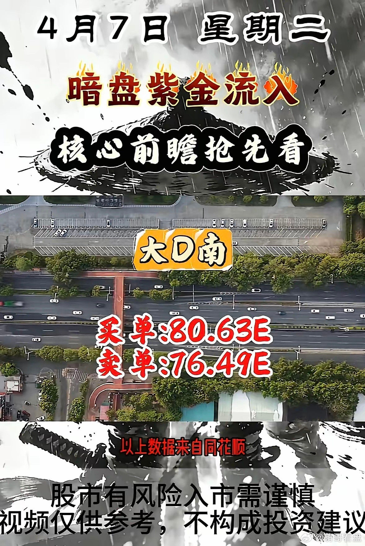 4月7日周二暗盘隔夜挂单排行榜前瞻4月7日华电辽能暗盘紫金流入，这事儿值得好好琢
