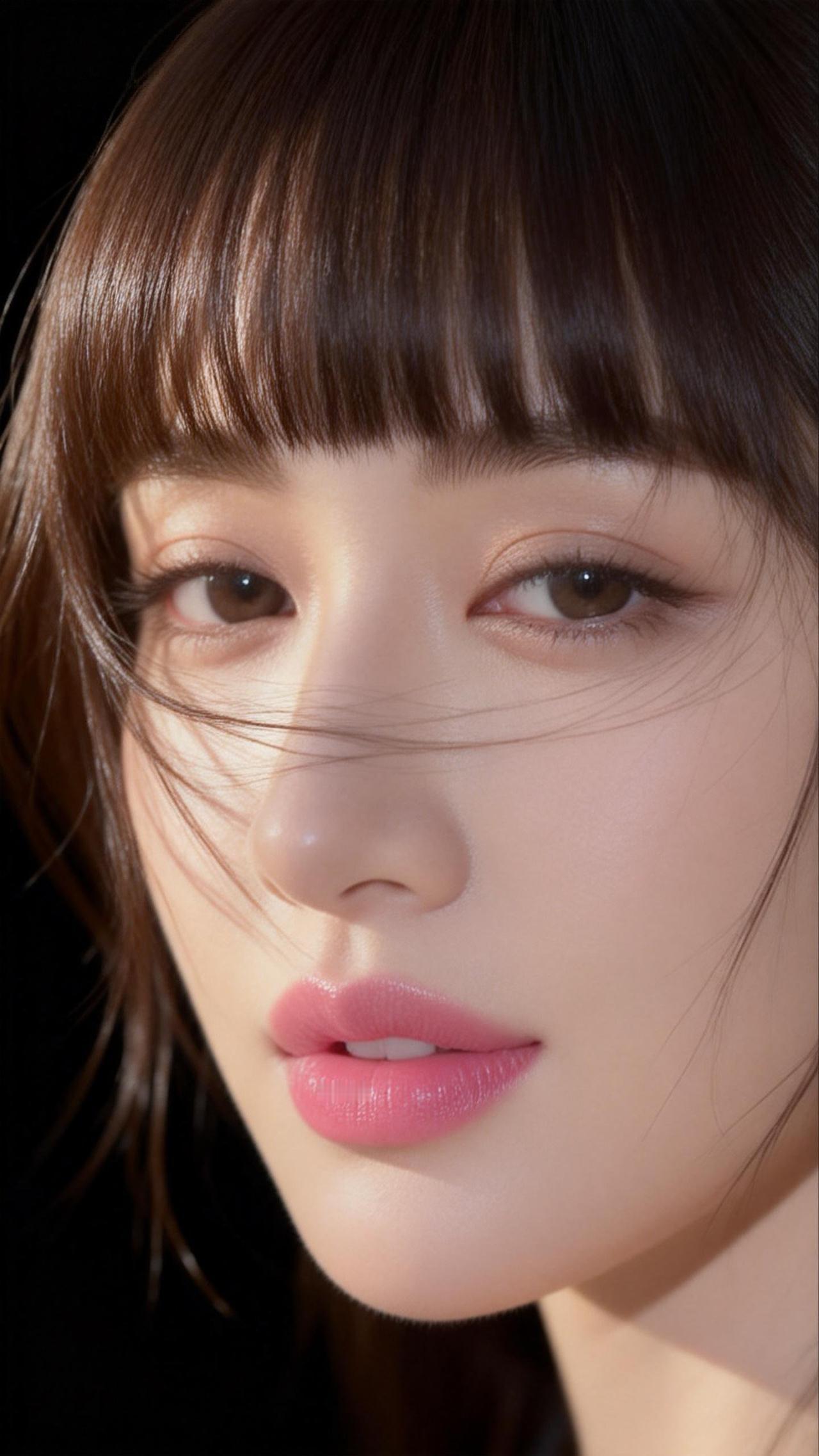 东方美女面部特写，还是很精致的