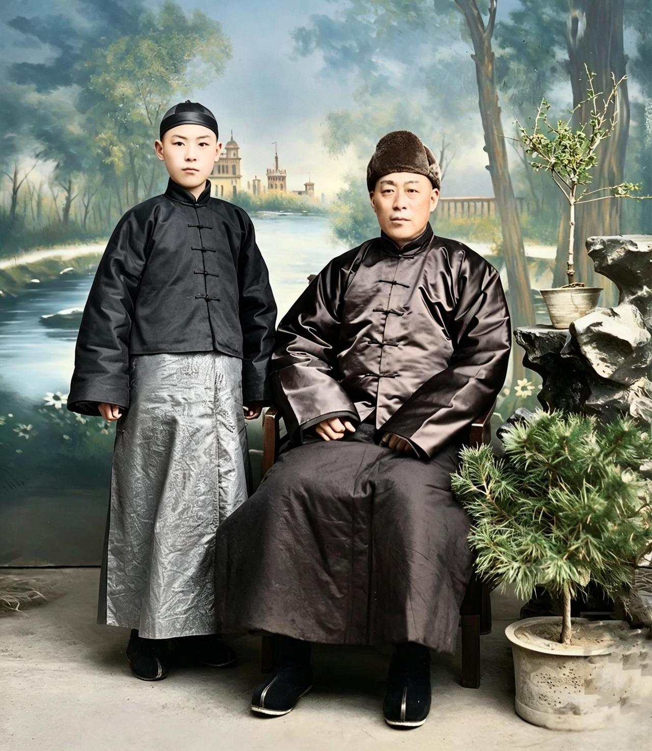 这是会有镖局顶尖镖师，江湖号称大枪陈友清与儿子陈鸿藻。陈友清出生于章丘绣惠康陈村