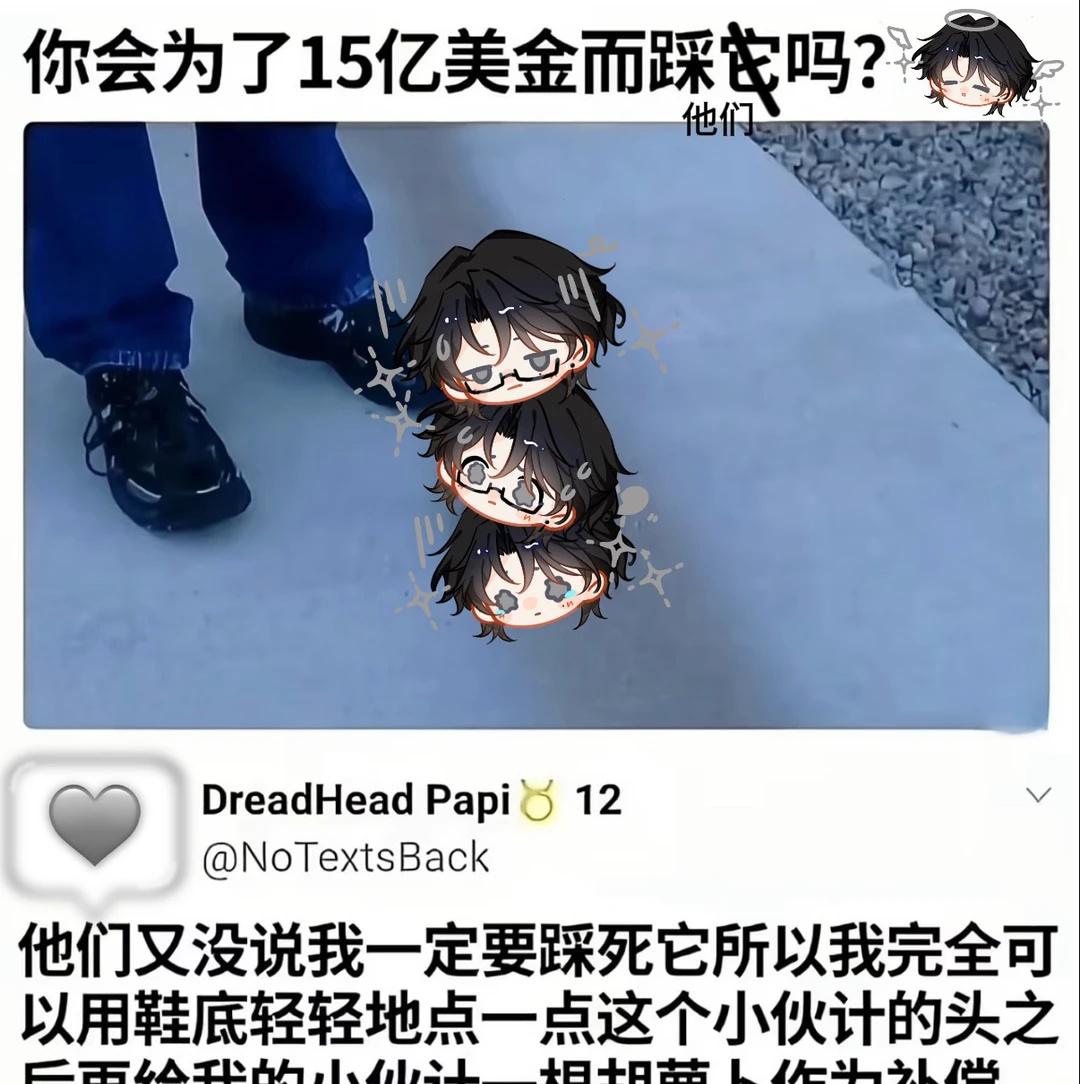 你会为了十五亿踩他们吗🥹梗图依旧见p2萌…改之江弛🤍oc梗图