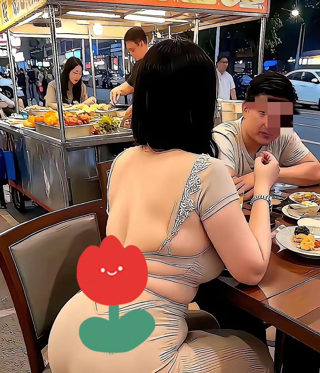 你敢信？其实我是真是不敢相信，竟然真有人有勇气这样出门，关键是他老公竟然