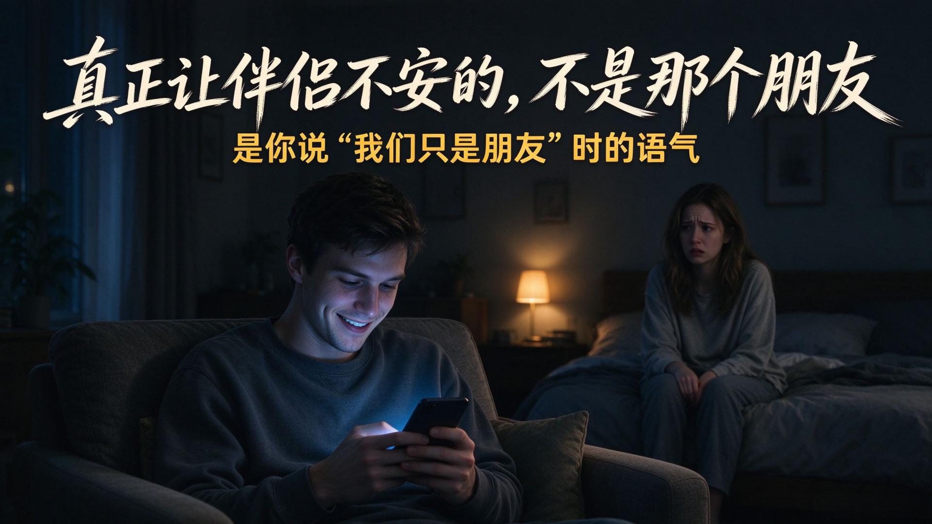 真正让伴侣不安的, 不是那个朋友, 是你说 "我们只是朋友" 时的语气