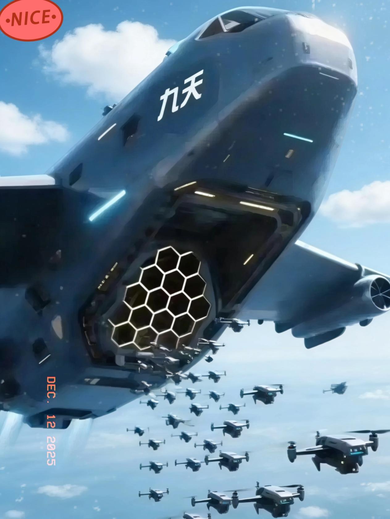 九天无人机根本不怕导弹打，甚至可以说导弹压根打不掉它。这无人机本身就带着反