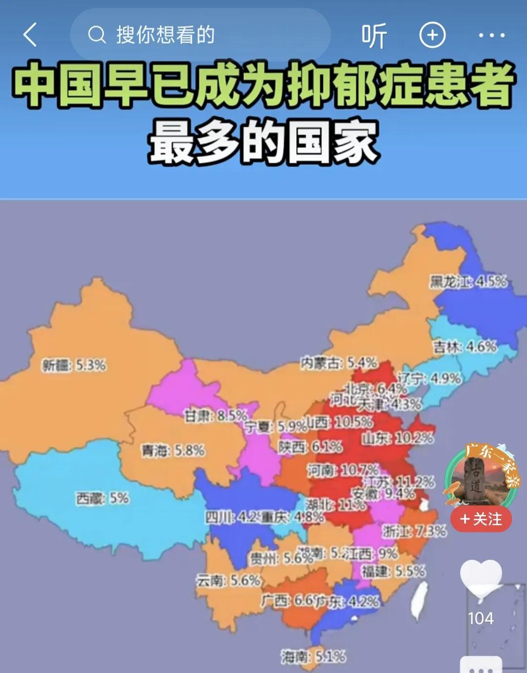 瞠目结舌的统计数据，不知道是否可靠，但不可否认抑郁症已经蔓延！按图索骥，不明白