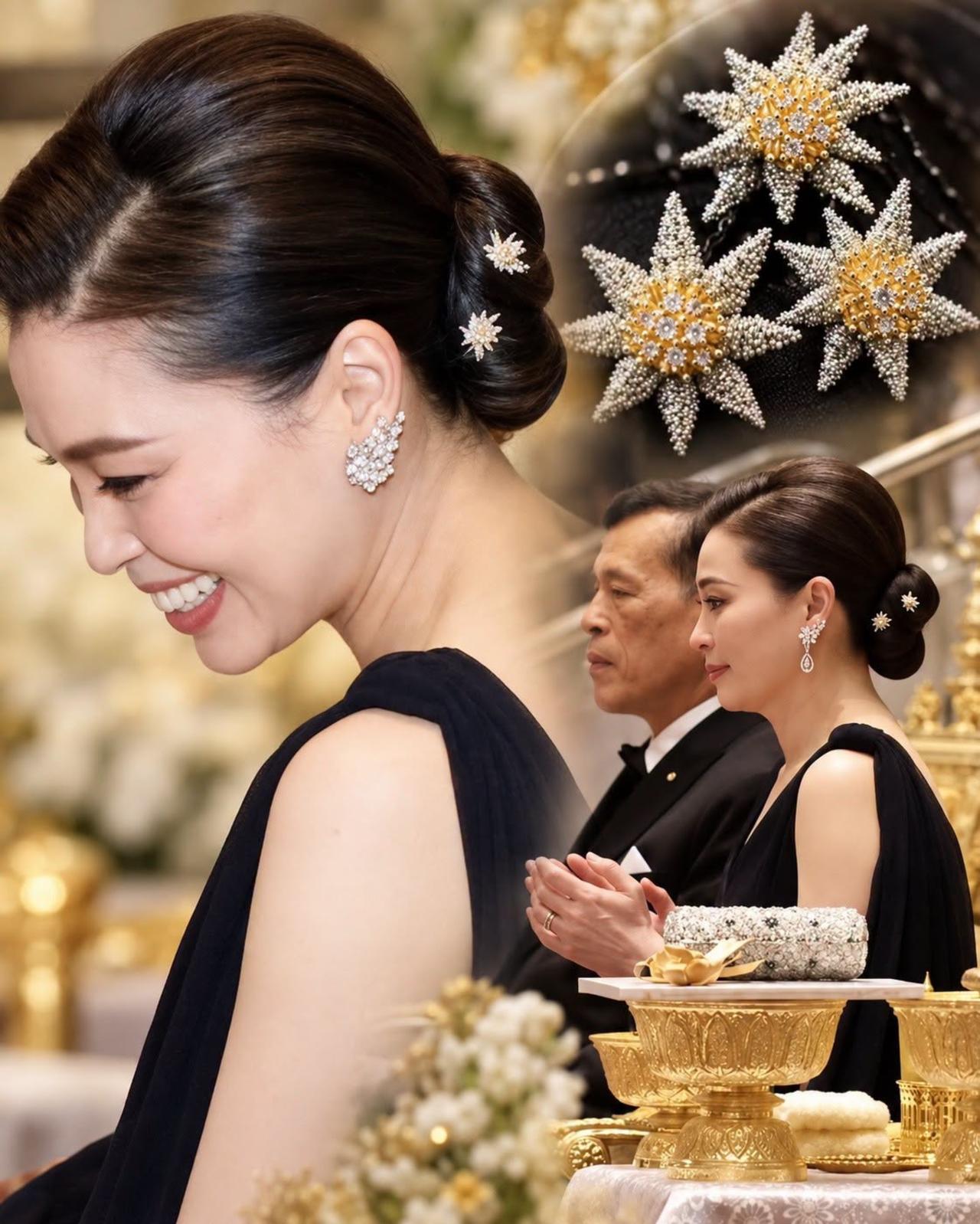 苏提达佩戴“雪绒花”发饰，仙气飘飘好美2026年9月9日，苏提达王后去看芭蕾舞