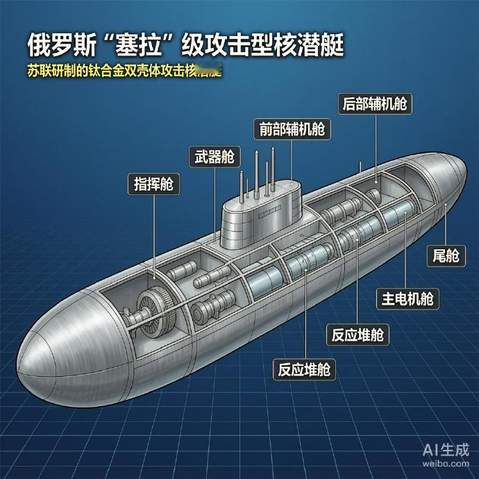 军事ai新视野俄罗斯“塞拉”级攻击型核潜艇“塞拉”（Sierra）级潜艇是苏联