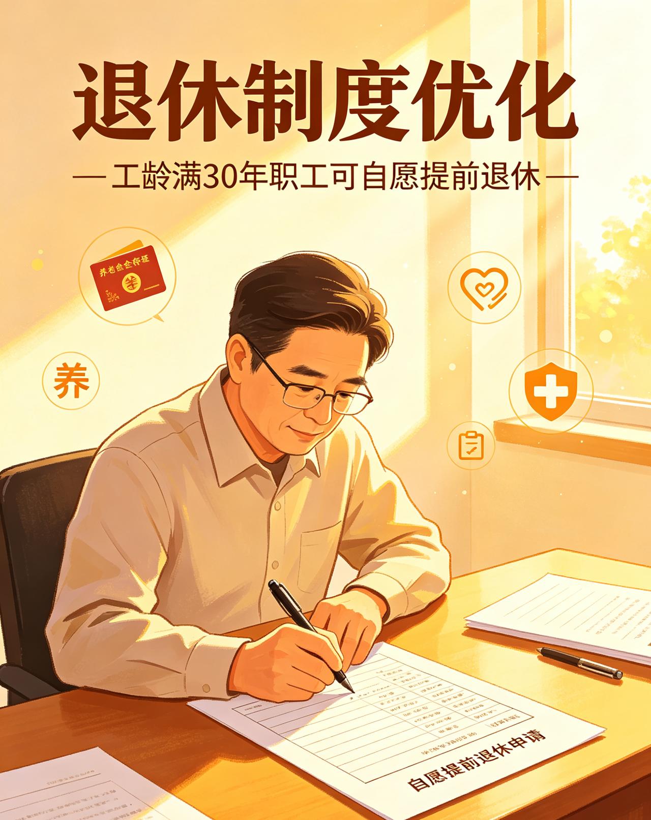 退休制度持续优化，工龄达标自愿早退有落地空间，多地正梳理推进退休制度