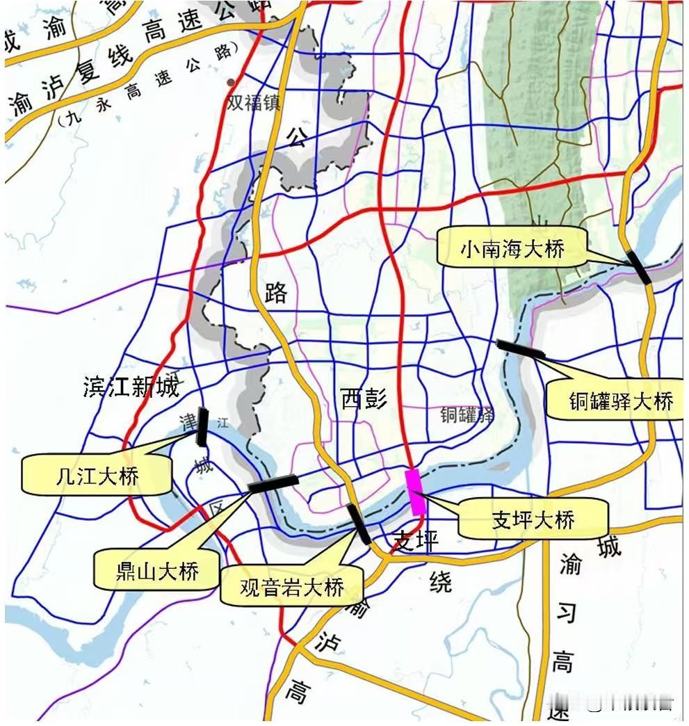 关于支坪长江大桥，不得不说几点重庆主城一纵线南段的支坪长江大桥，已经对外发布了