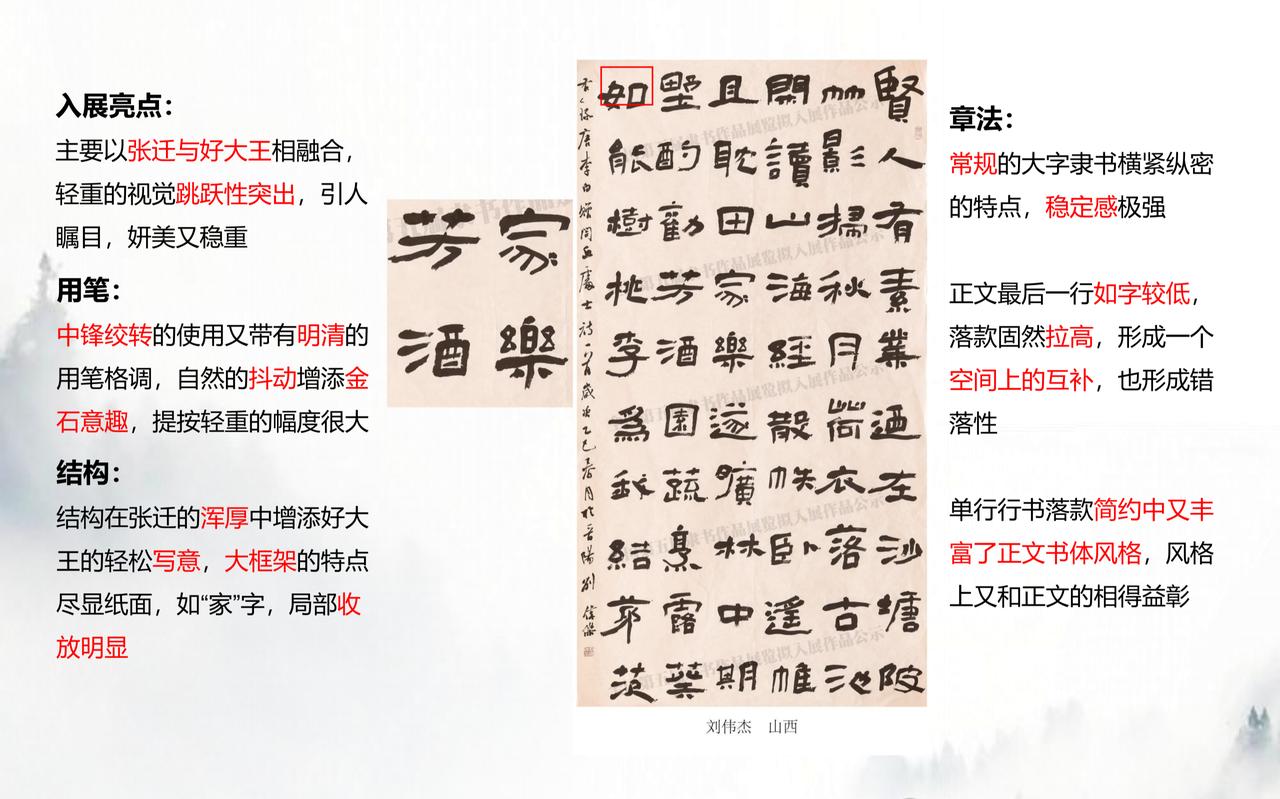 五届隶书展入展作品赏析-刘伟杰老师