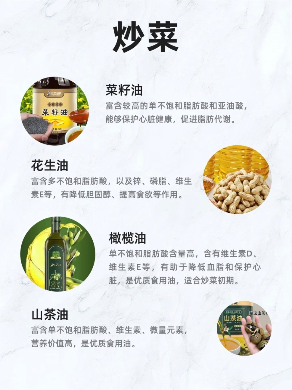 最适合炒菜的油是哪种油？日常家常菜：首选菜籽油或花生油，性价比高，风味和实用性