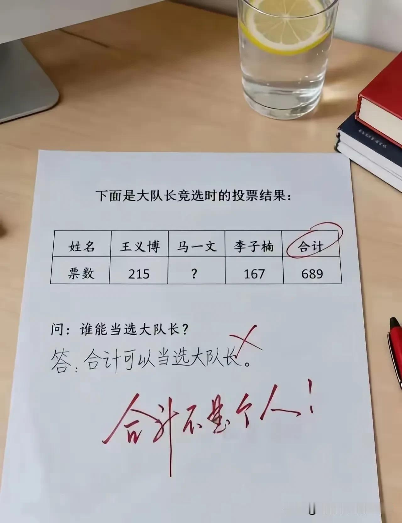 这是我上一年级儿子的作业，被老师打了个红叉，还留下了红字批语。我看了都觉得羞得慌