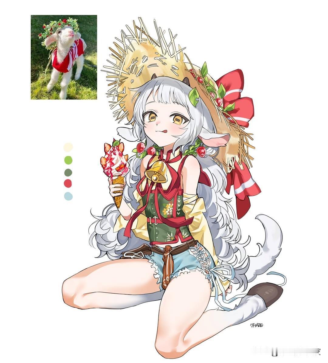 动物拟人化插画作品一组画师见签名动漫二次元原画分享家插画动画卡通