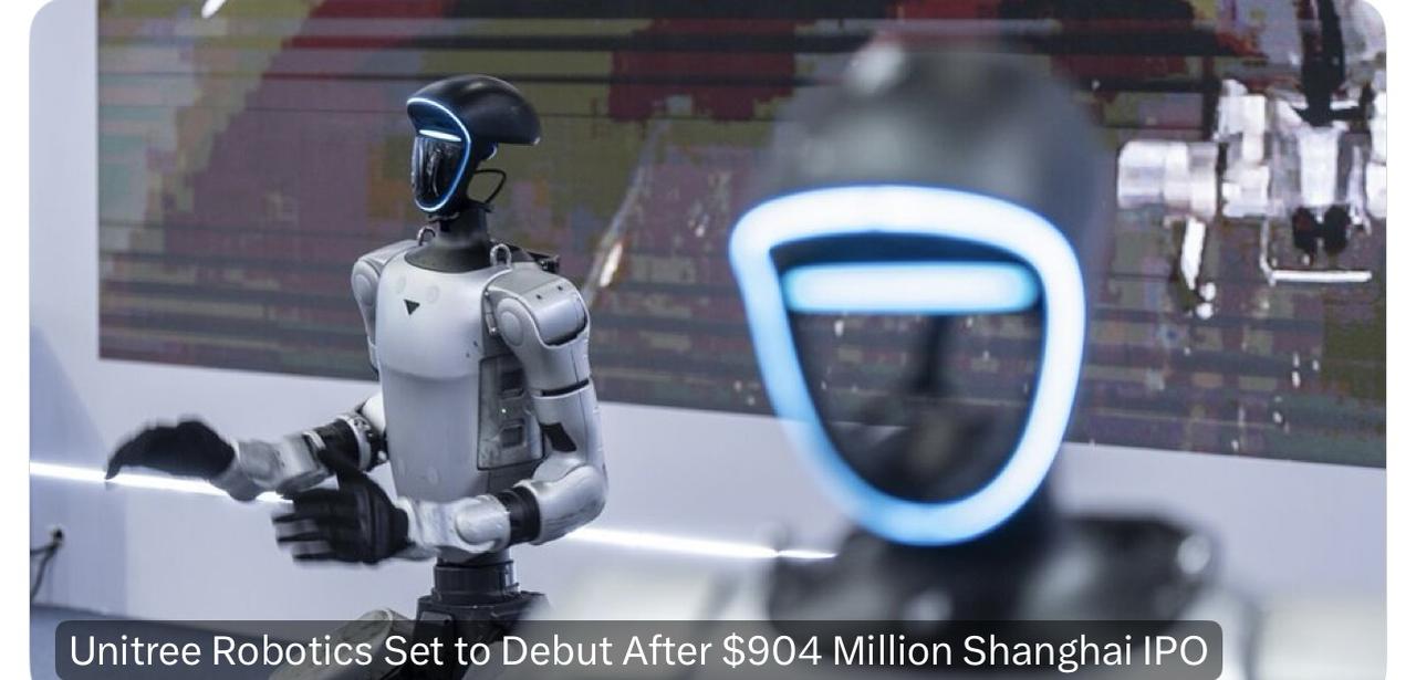 宇树科技（UnitreeRobotics）在完成9.04亿美元的首次公开募股（