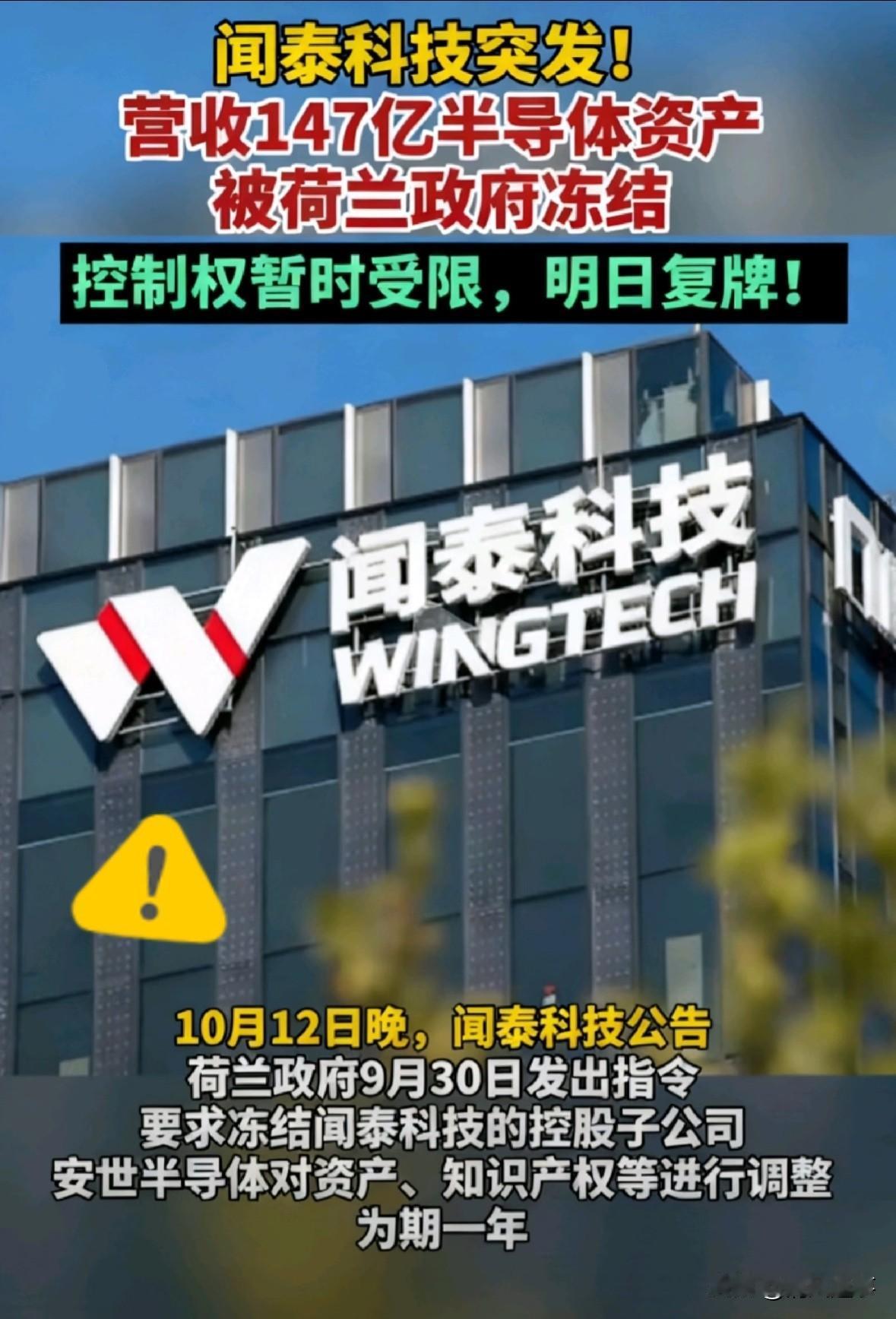 一夜没了99%股份！张学政和他的147亿芯片生意被荷兰“卡了脖子”闻泰科