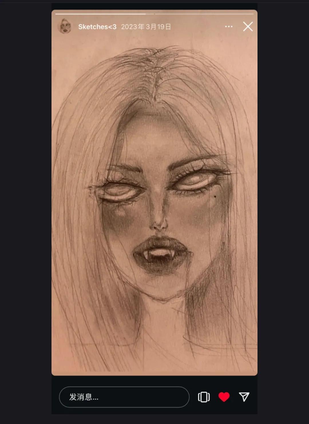 刷到有人说，这是小S二女儿几年前的画作！被一位艺术生评价到没有一根肯定的线条，