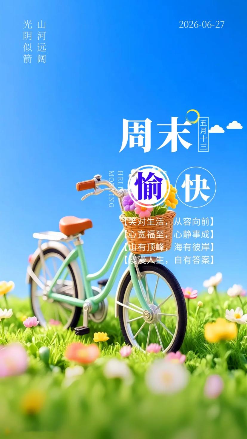 夏晨问安，一窗清风驱散暑热，半生恬淡度过朝夕。2026./06.27.[微风