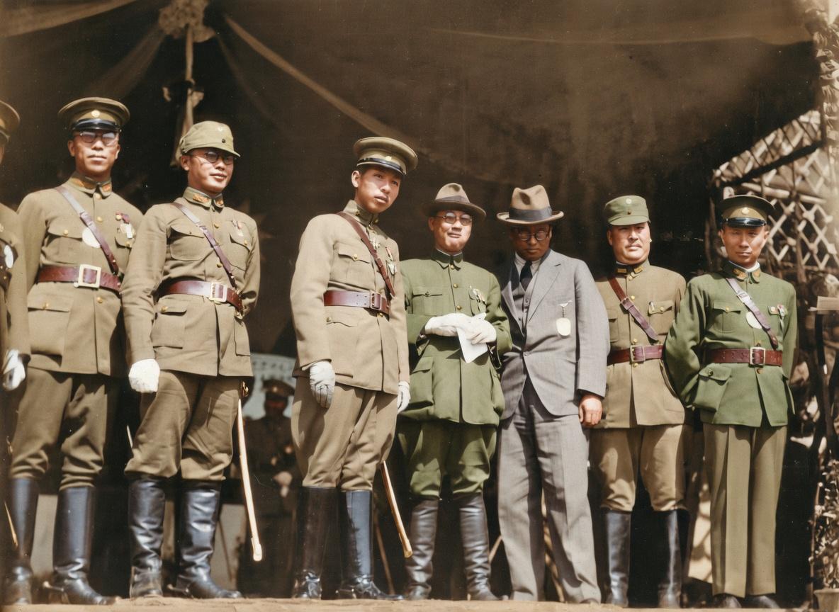 1931年1月1日，南京国民政府元旦阅兵典礼司令台，站在C位、意气风发的，是年仅