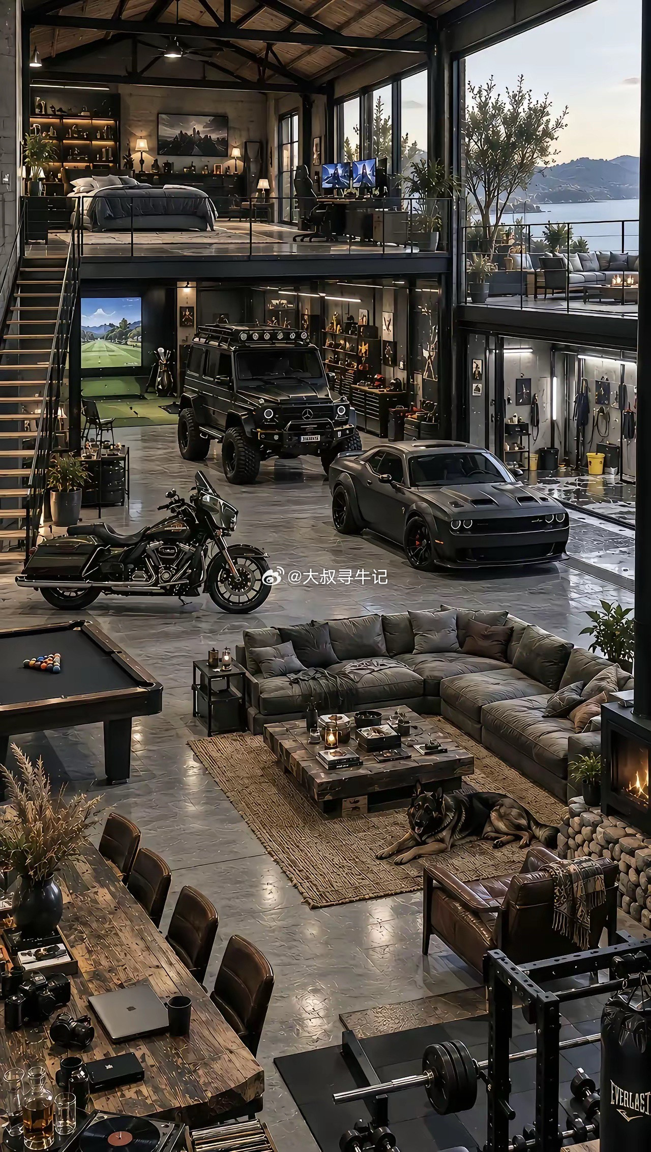 这是多少男人的梦想车库和家​​​
