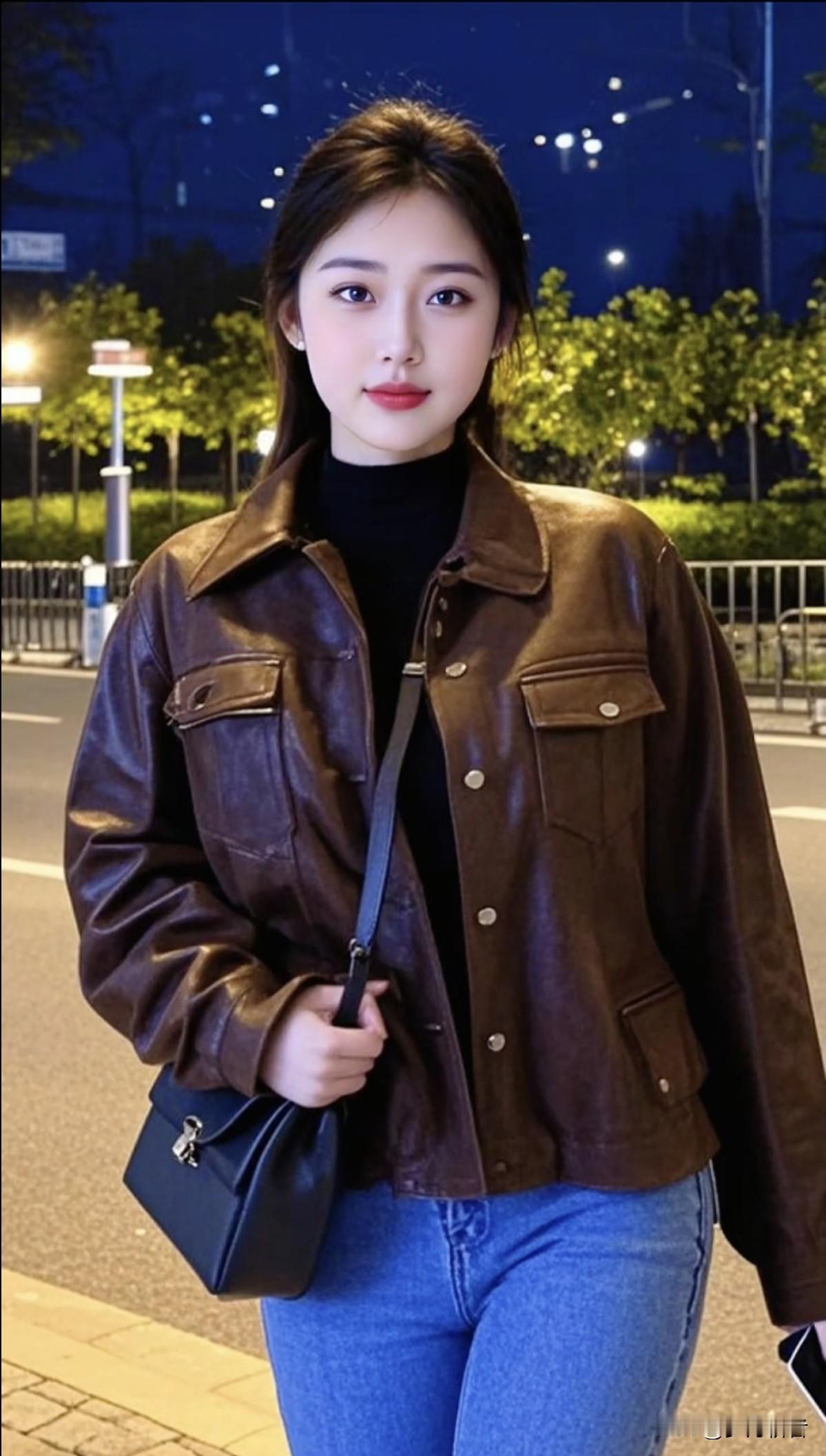 夜色如墨，美人如画。