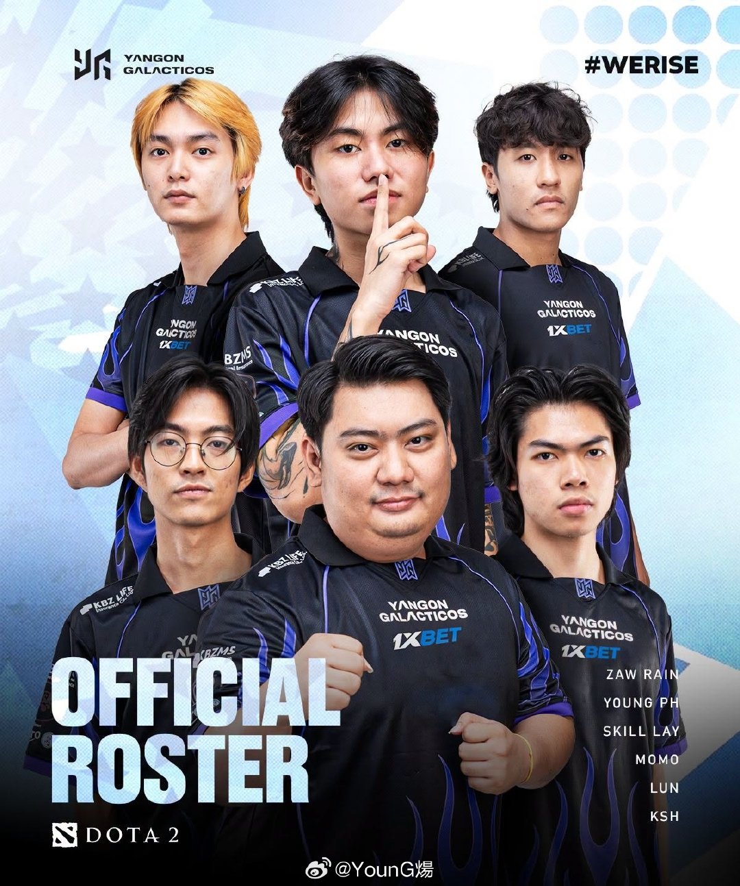 DOTA2转会动态：缅甸战队YangonGalacticos公布新赛季阵容，MOMO、SkillLa