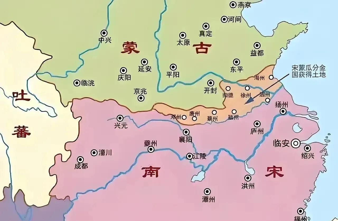 金哀宗退到蔡州时，金朝的地盘已经所剩无几，这时候南宋也加入到了与蒙古的合围，金哀