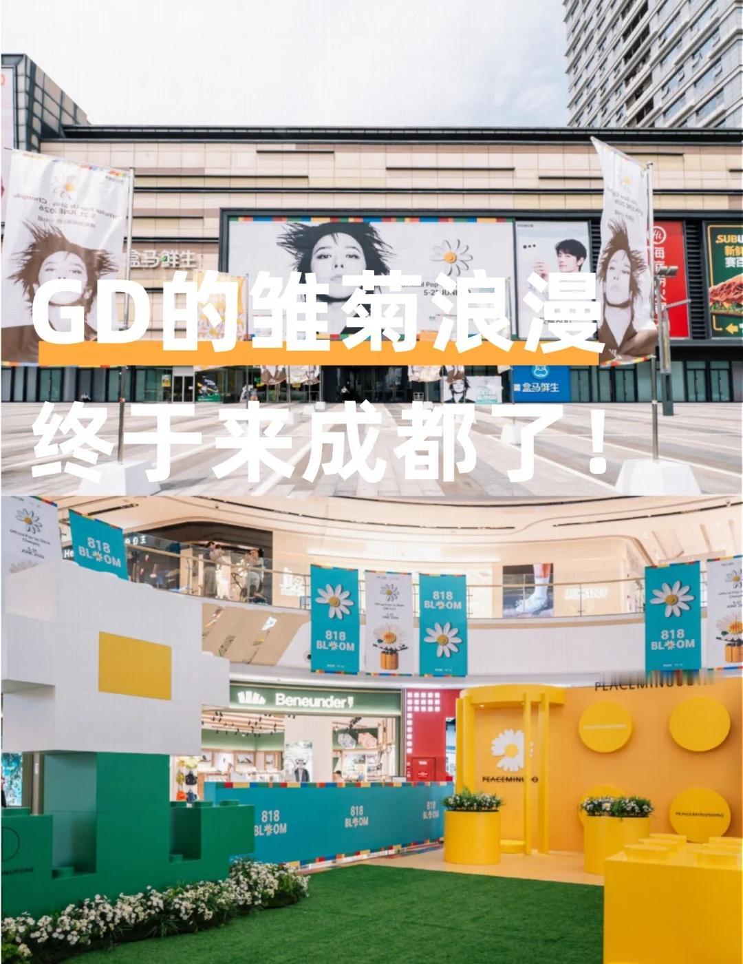 GD的雏菊浪漫终于来成都了！谁懂啊！GD的“818BLOOM”限时快闪活