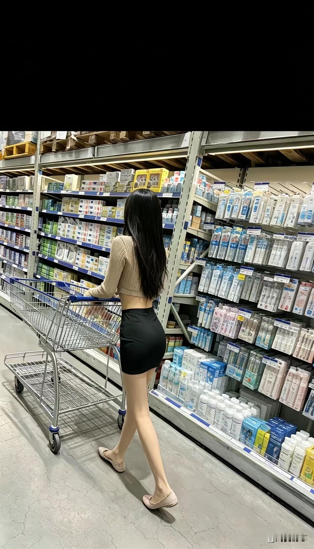 逛超市的时尚瞬间，穿搭与生活完美结合！