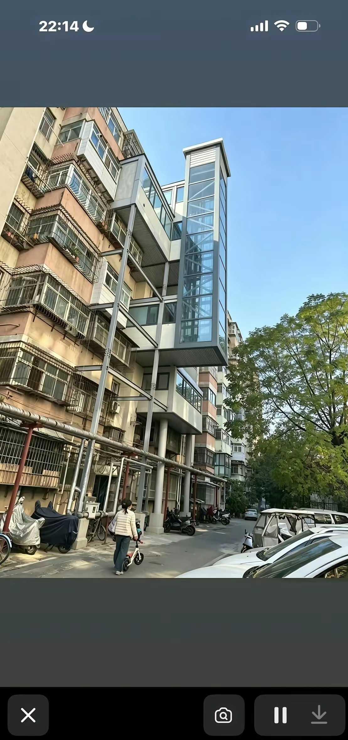 1、2、3楼不同意，就只能这样装电梯了​​​​