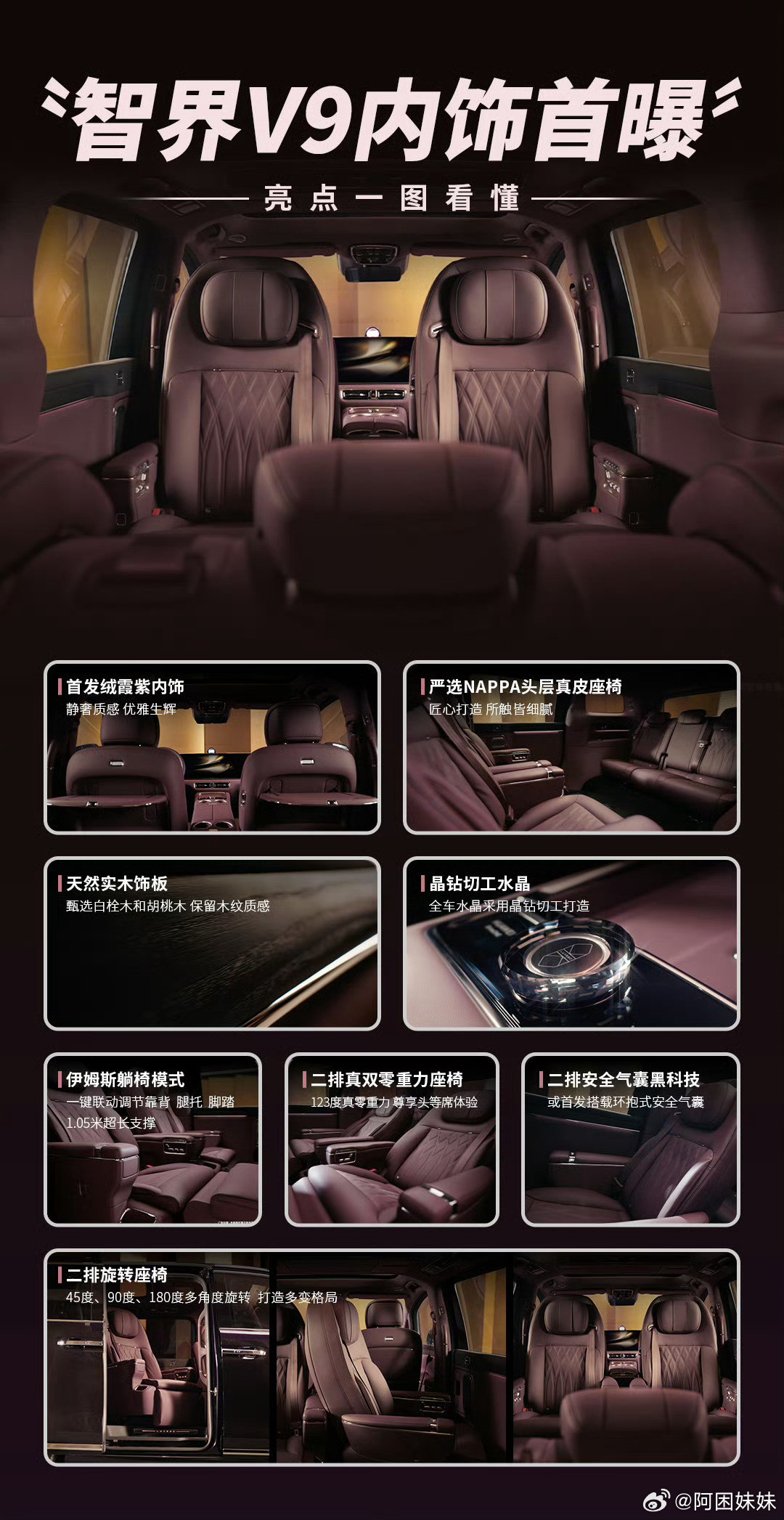 智界V9内饰首保曝了，看着也是尽显奢华，等等！这个屏幕有点东西！全屏展示我甚至以