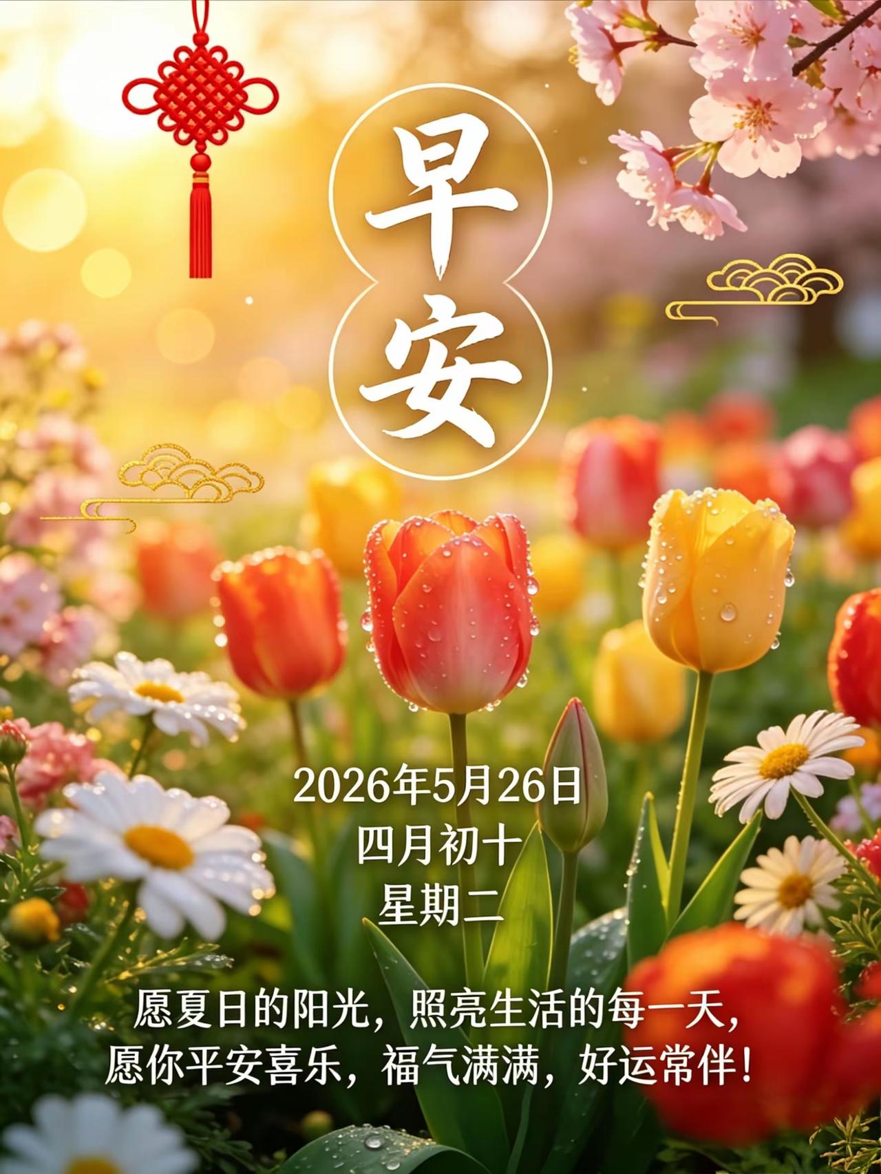 🌷早上好🌷真情一路伴朝夕，天天牵挂难忘记。清晨问候多诚挚，献给知心好