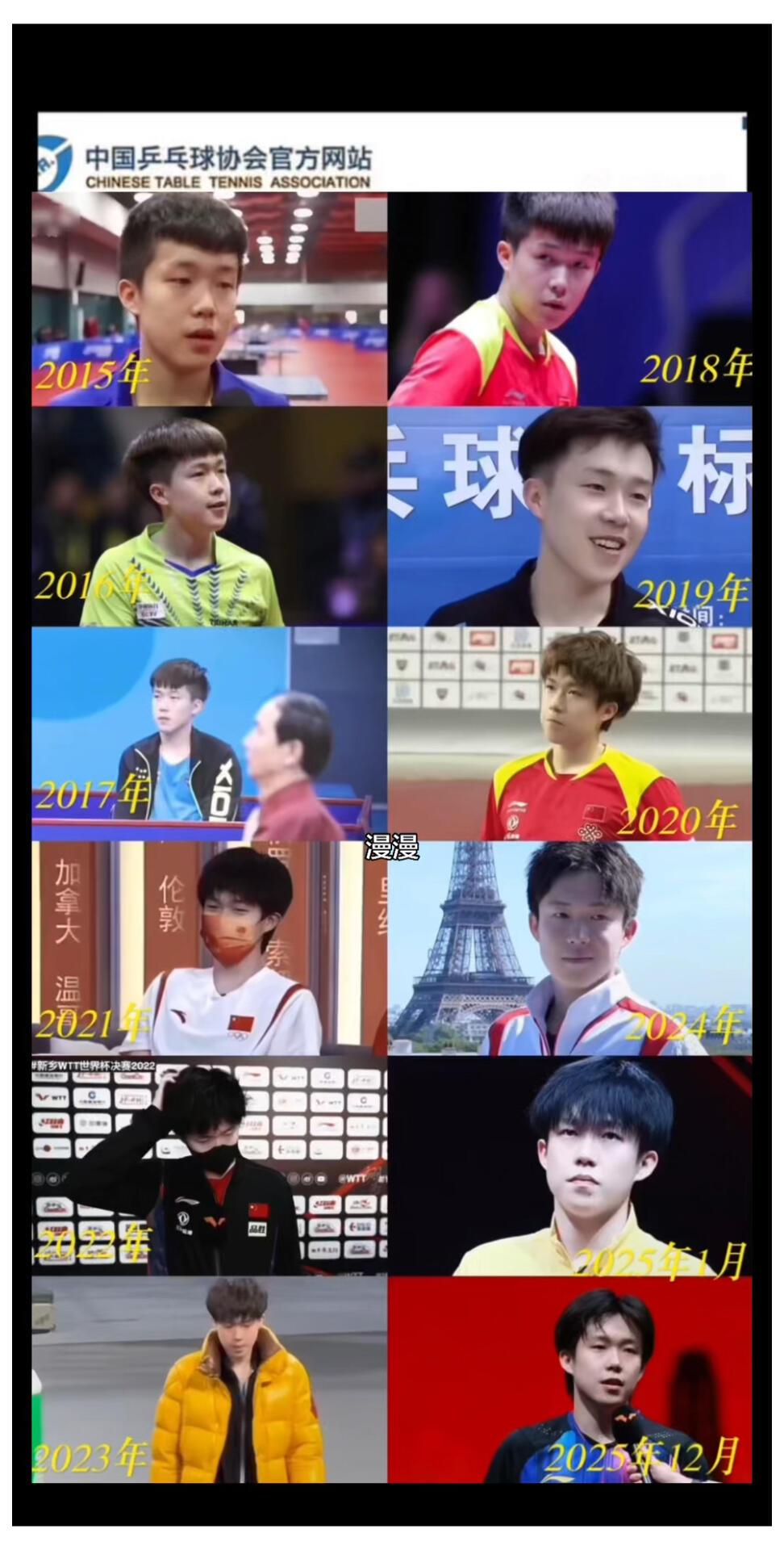 十年泪目，一切安好，王楚钦的磨练和成长，来时的路铭记和怀念，毛头小子长大了！小