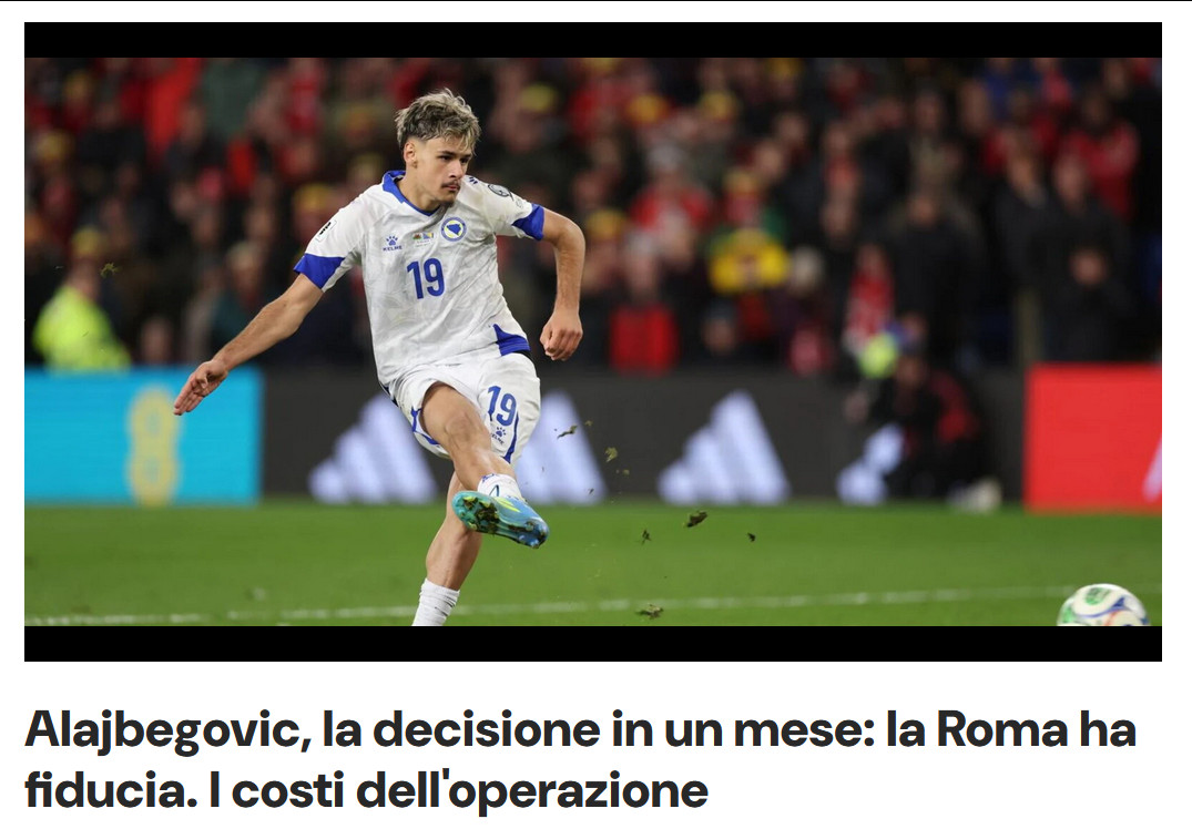 罗体Aliprandi继续报道罗马-阿拉伊贝戈维奇：罗马比其他竞争对手（米兰、那