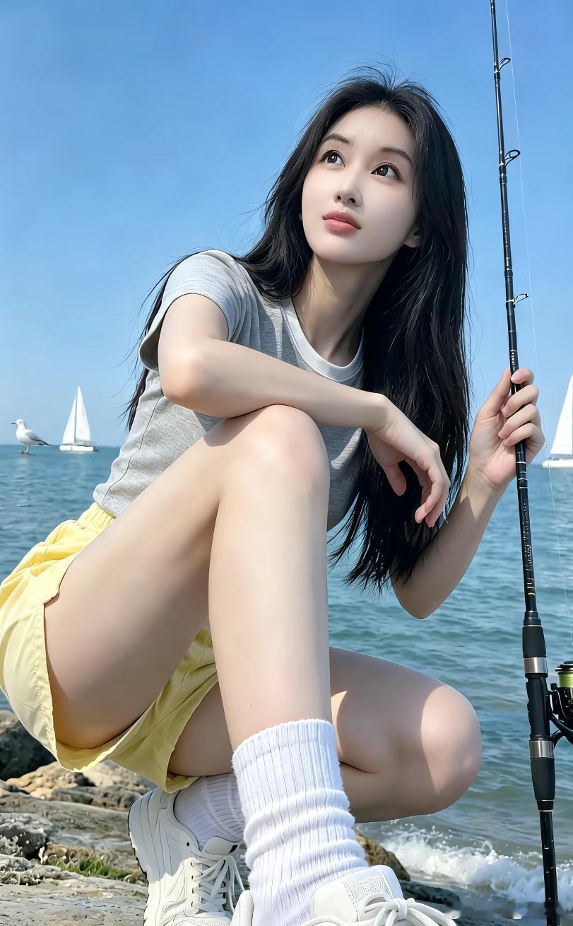 洋洋高锐·旷野寻梦◎钓了一天的鱼也……没啥心思◎看见了她……犹如看见铁树开了花心
