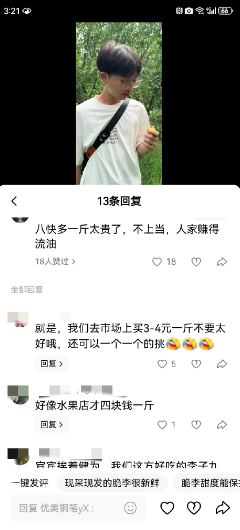 奶总的李子销路也不咋滴。前几天，好多人要李子，那些托儿说去年买了好吃，还没熟就