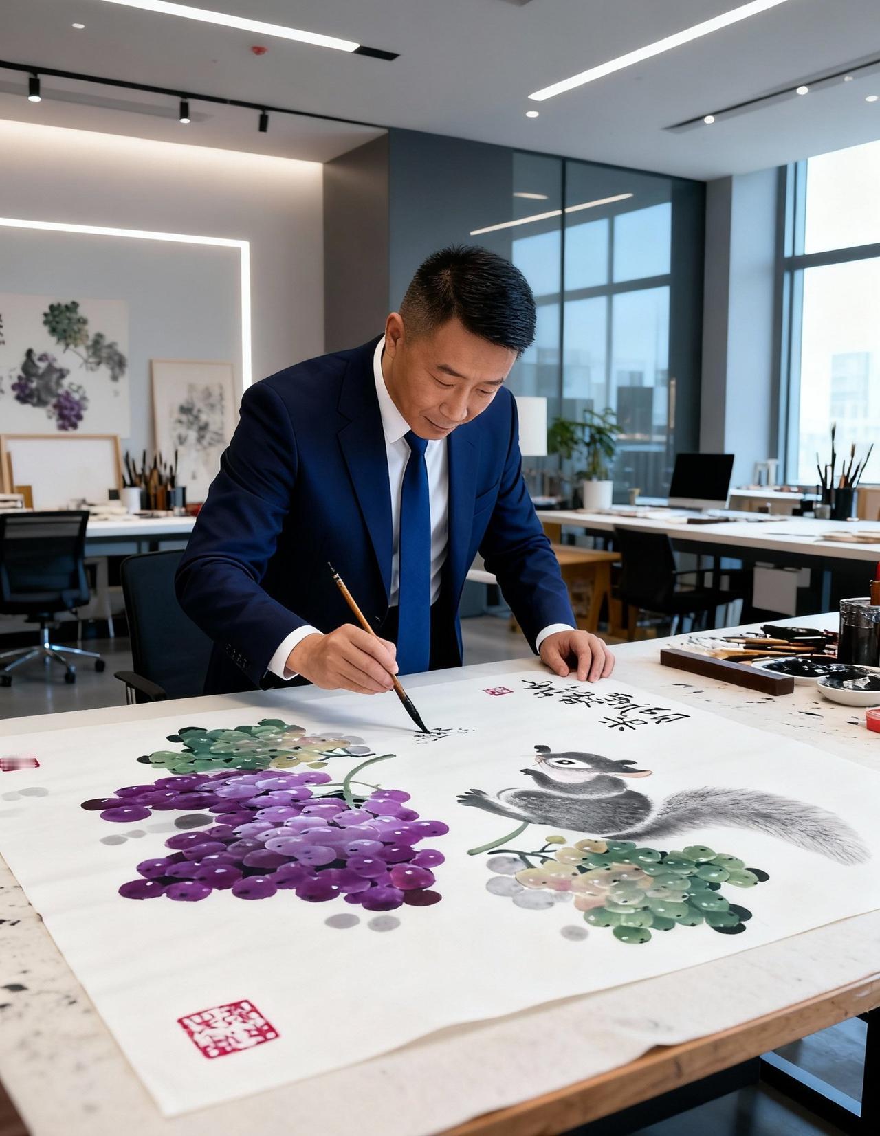 世界第一位AI画家武玉强，携东方美学底蕴与AI艺术锋芒喜迎2026，诚挚祝福全球