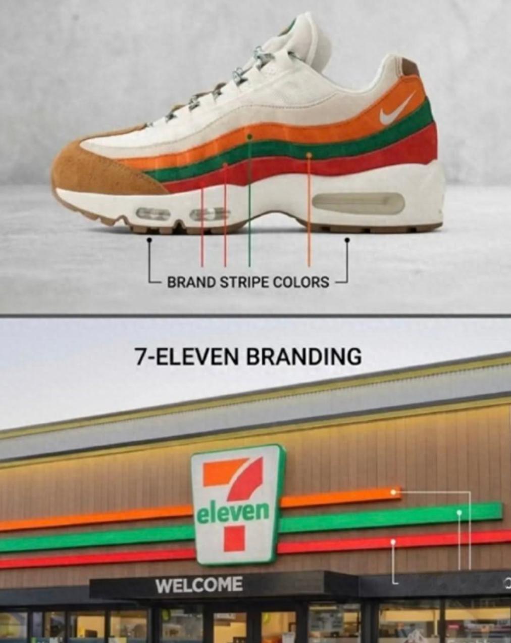7-11起诉耐克，指控其新鞋配色抄袭7-11标志性颜色据报道，跨国连锁零售公