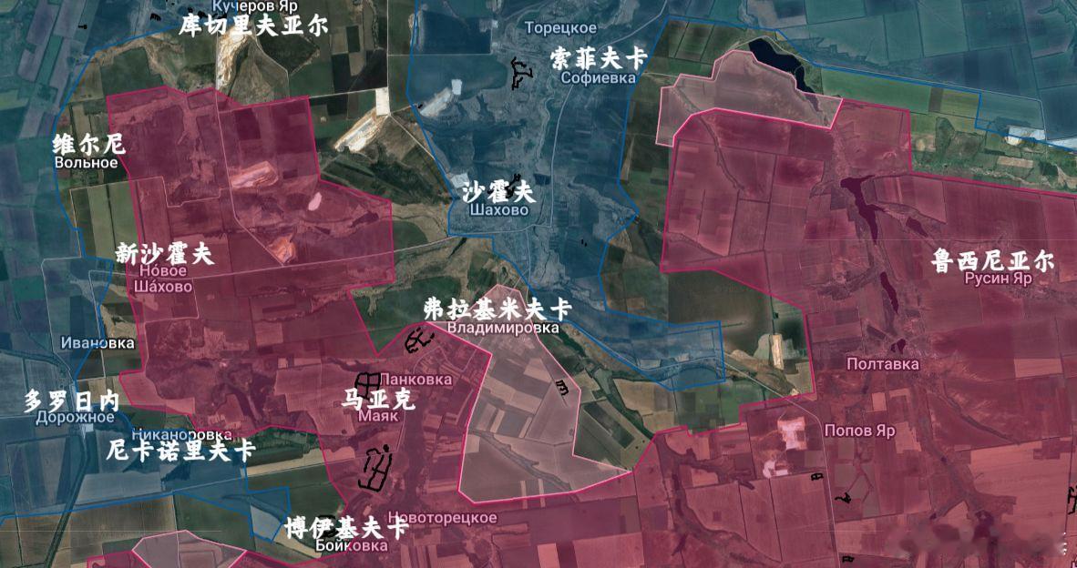 海军步兵编队控制了弗拉基米夫卡。来源：АнатолийРадов俄乌局势新进展