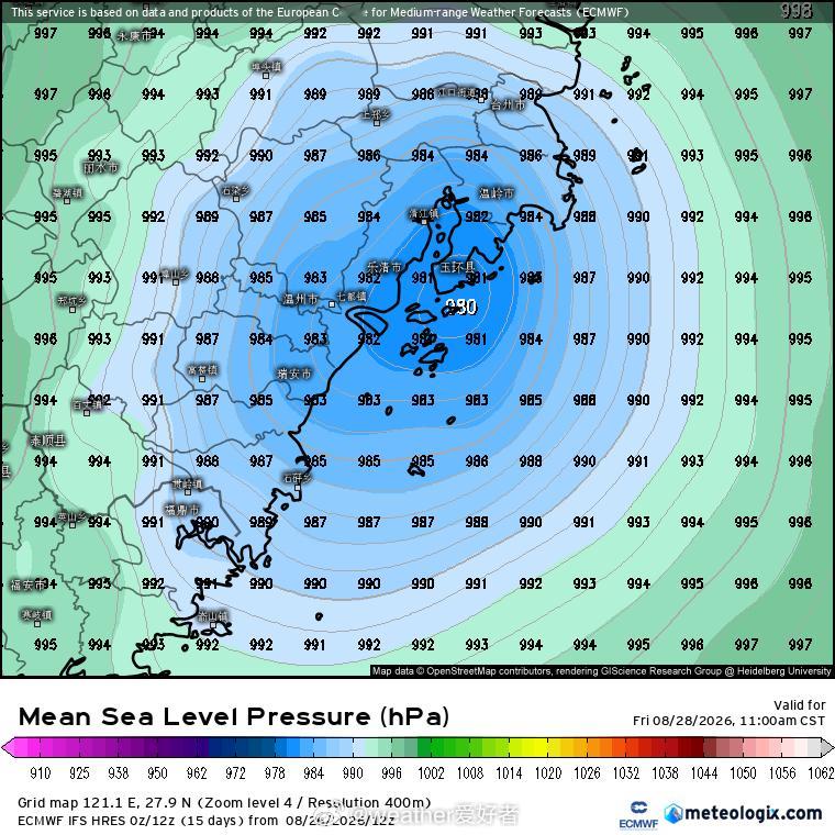 台风沙德尔【华东地区警惕强风雨】未来台风沙德尔持续向偏西/西偏南方向移动，强度会