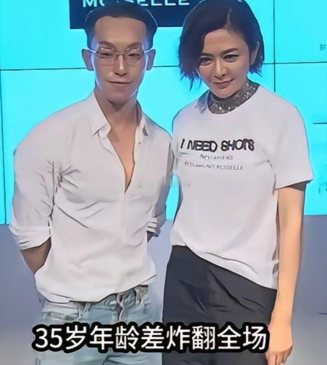 关之琳的小鲜肉老公真帅啊，姐姐吃的真好。