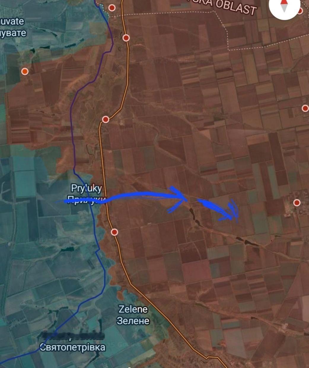 乌克兰军队在胡里艾博勒北边发起了一次大规模反击，出动了4辆坦克和6辆装甲车（全都