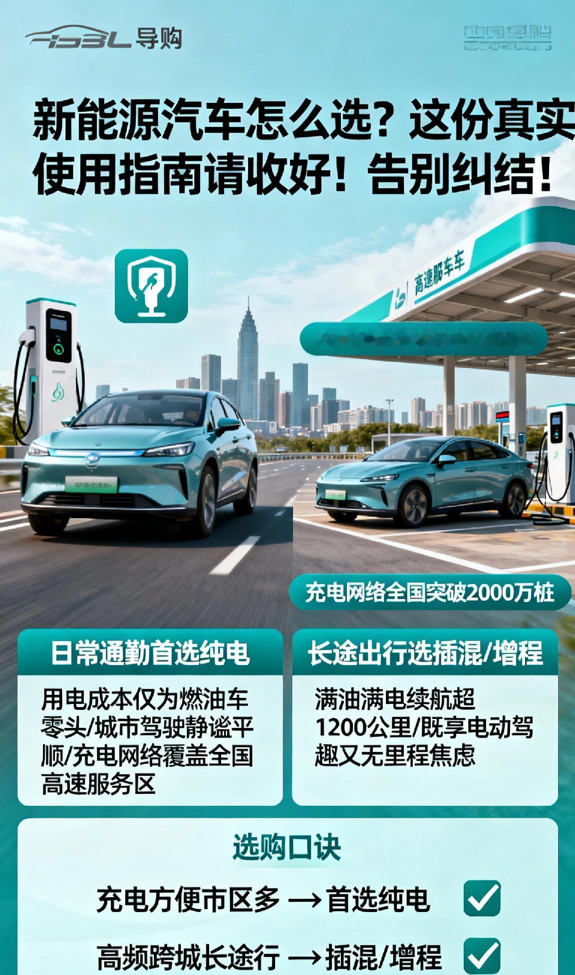 🚗✨新能源汽车怎么选？这份真实使用指南请收好！告别纠结！如今的新能源车已进