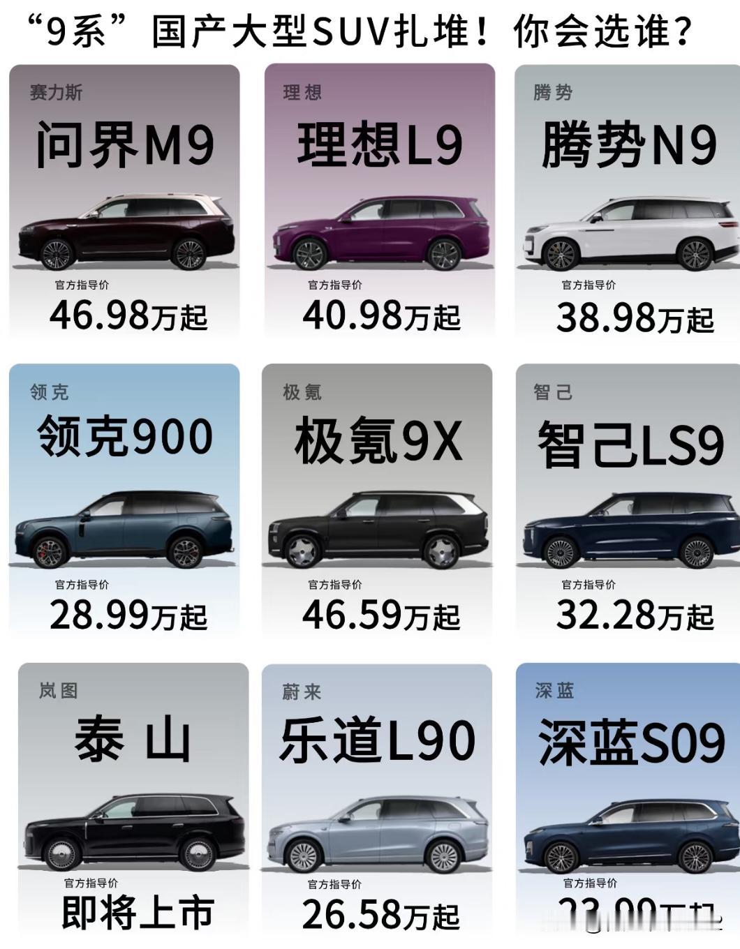 9款国产SUV扎堆，你会选择哪款？今年各家都争着推出自己的大六座SUV，