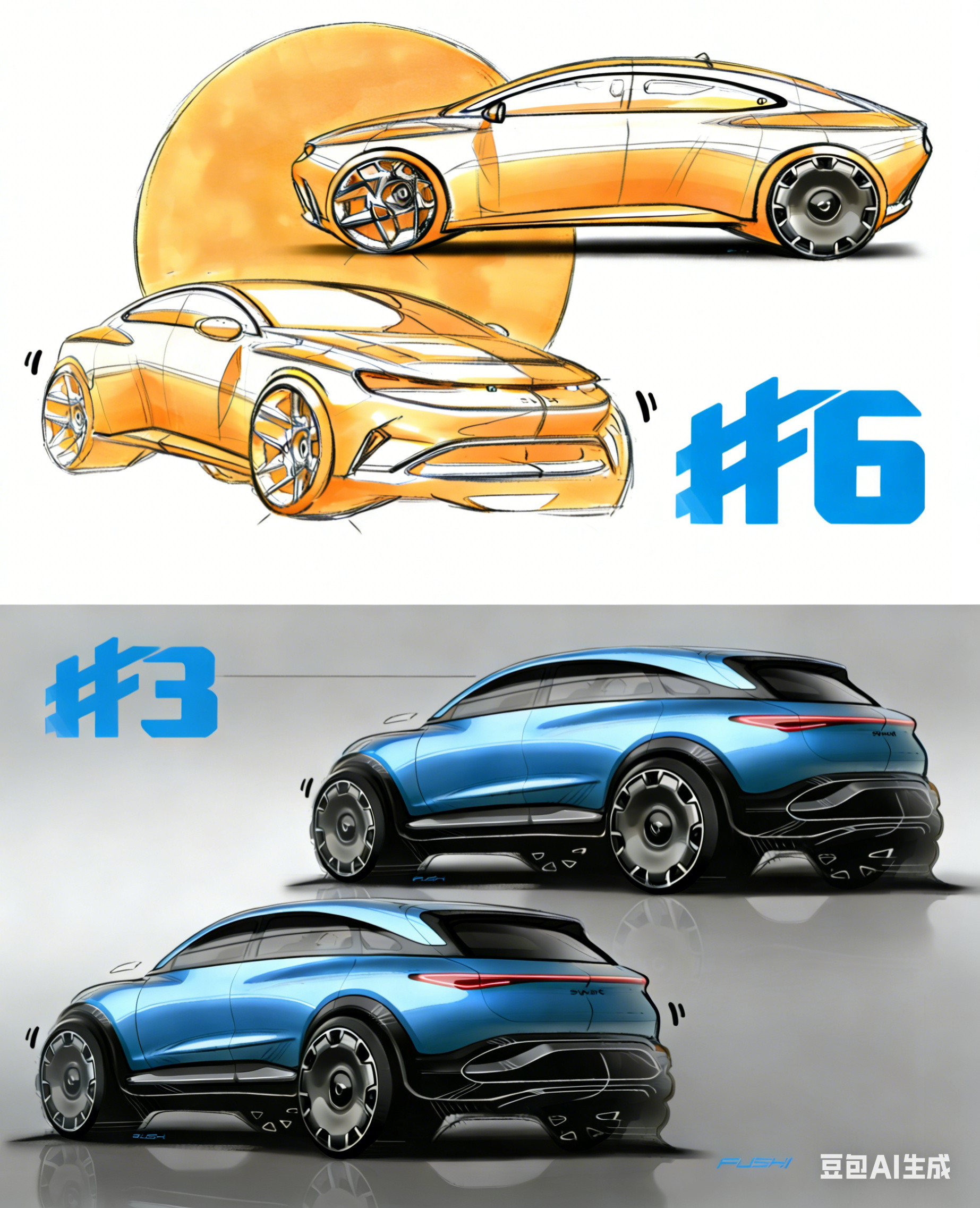 奔驰前首席设计师戈登•瓦格纳在奔驰的收官之作smart6手稿曝光。四门轿跑设计