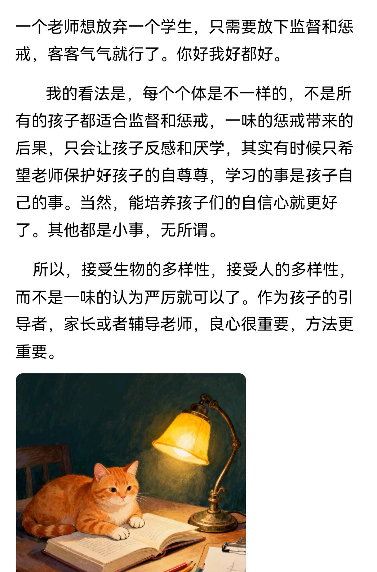 老师不会放弃厌学的学生学生再不想学习，老师从心里都不愿放弃，因为放弃了学生等于