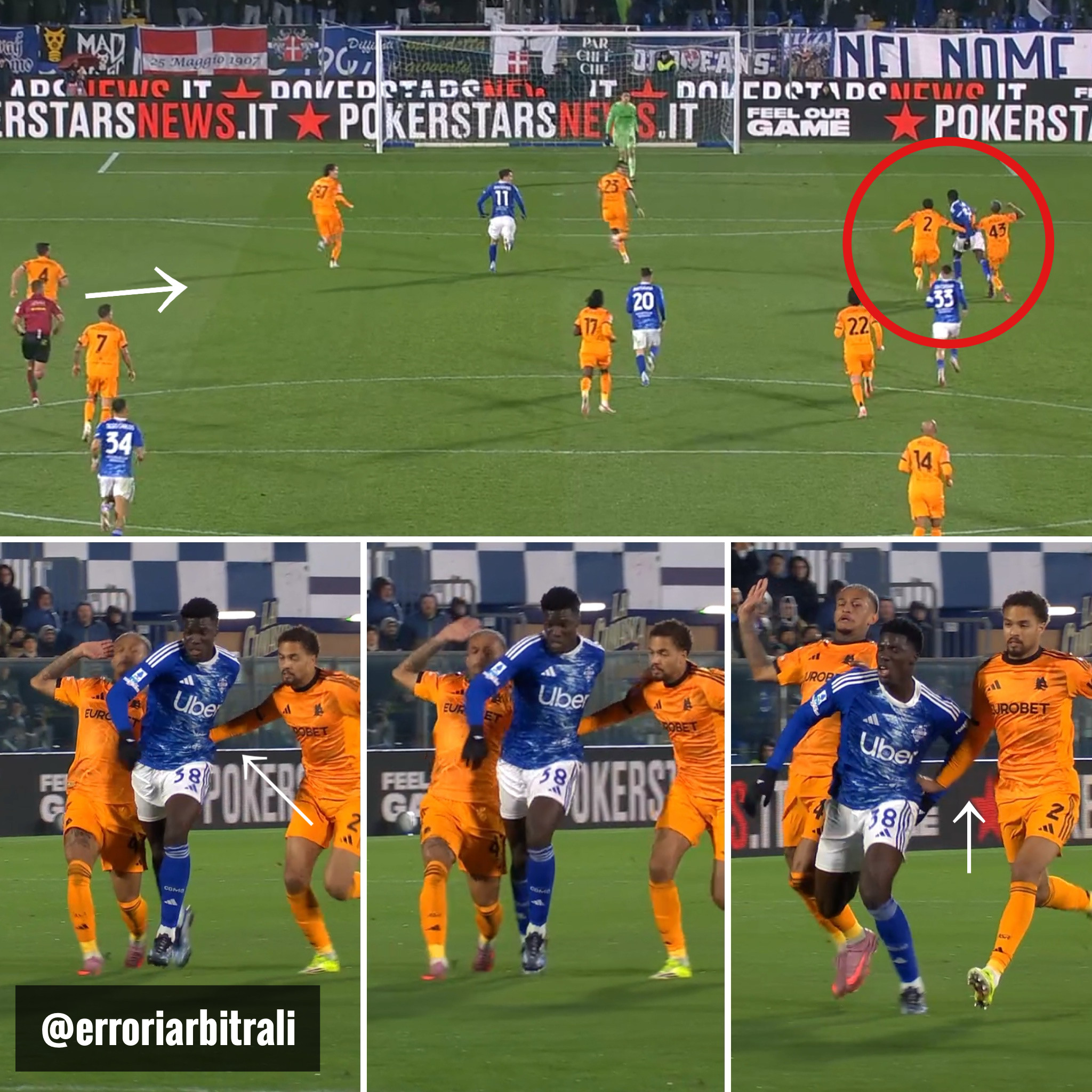 这球貌似是伦施动作更大，他是主动发力的一方，韦斯利反而在收腿，更应该算做伦施的犯